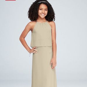 David’s Bridal Jr. Bridesmaids Dress- Champagne